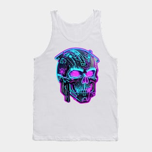 Neon Synthwave skull Tank Top